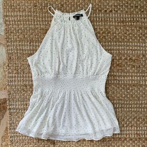 Express white peplum blouse